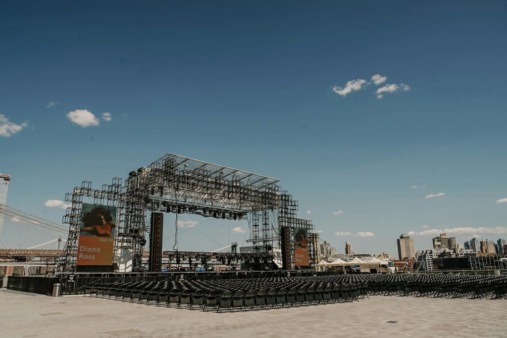 Custom stage and event build for a luxury activation by Events Lab.