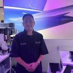 Riyadh Air stand at World Travel Market 2025 with branded hospitality setup.