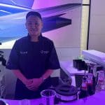 Riyadh Air stand at World Travel Market 2025 with branded hospitality setup.