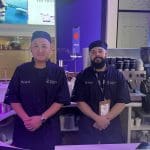 Riyadh Air stand at World Travel Market 2025 with branded hospitality setup.