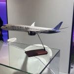 Riyadh Air stand at World Travel Market 2025 with branded hospitality setup.