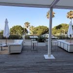 Global technology brand activation at Cannes Lions with bespoke scenic fabrication and architectural lighting by Events Lab Agency